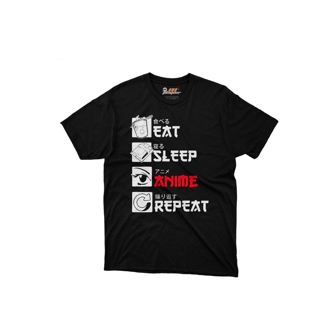 T Shirt - Eat Sleep Anime Repeat